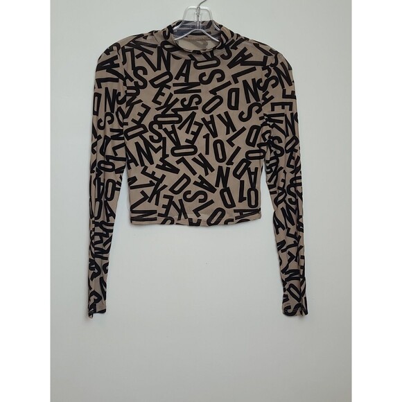 SHEIN Tops - Shein Semi Sheer Letter Print Top Medium